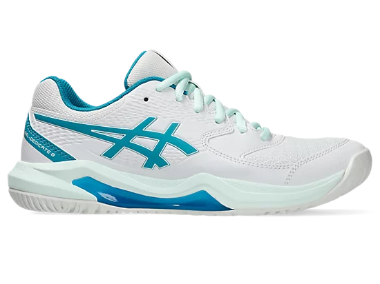 Women's Gel Dedicate 8 — White/Teal Blue