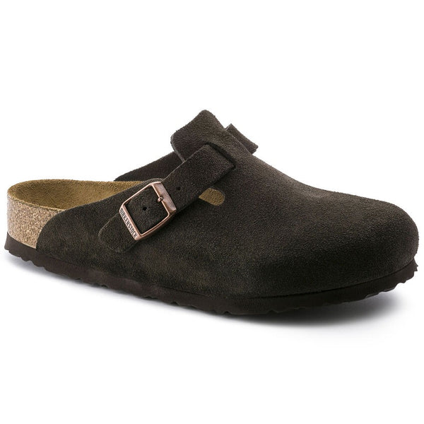 Boston Soft Footbed Suede Leather (N) — Mocha