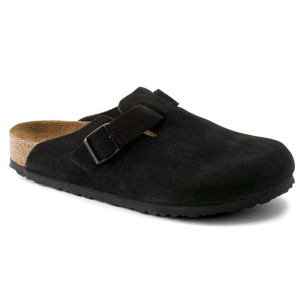 Boston Soft Footbed (N) — Suede Leather - Black