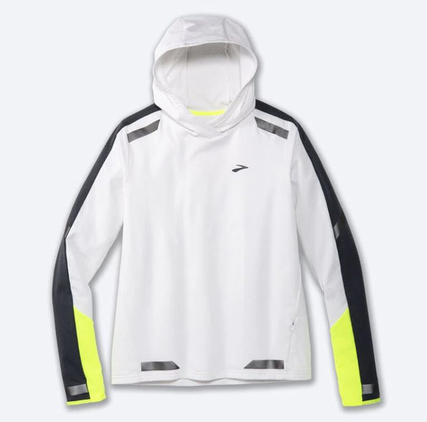 Women's Run Visible Thermal Hoodie — White/Asphalt/Nightlife