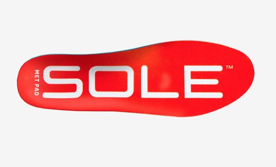 Active Medium Insole With Met Pad — Red