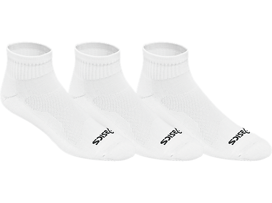 Cushion Quarter Socks 3Pk — White