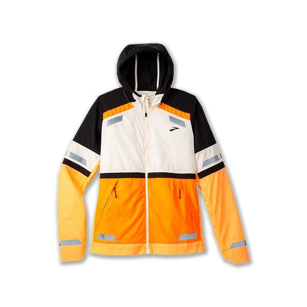 Women's Run Visible Jacket — Ecru/Fluoro Flash/Black