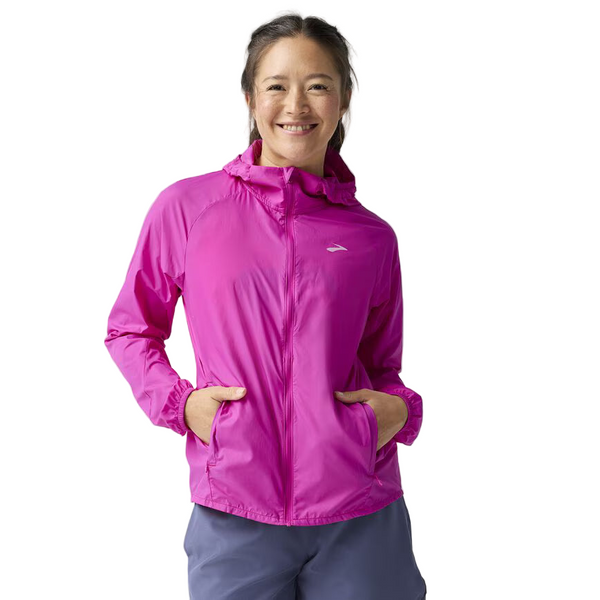 Women's Canopy Packable Running Jacket — Magenta