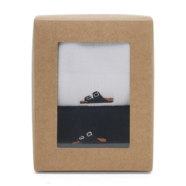 Cotton Ribbed Socks Multi Pack — Black/White
