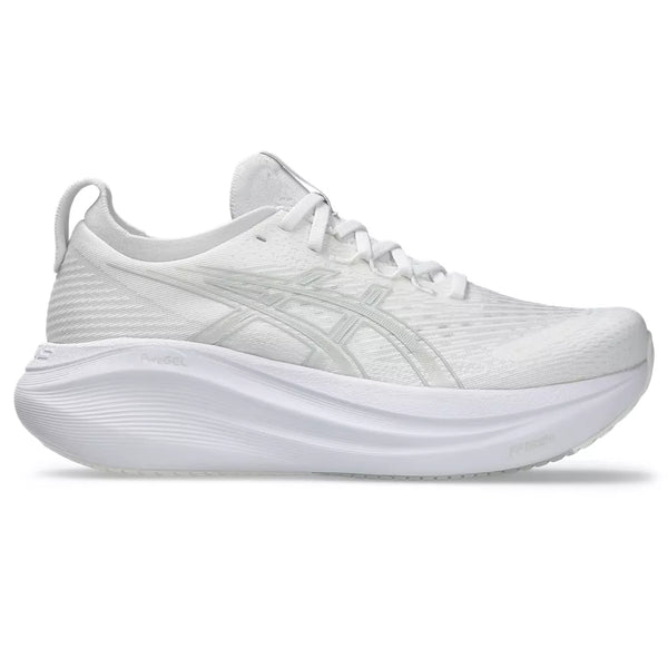 Women's Gel-Nimbus 27 — White/Glacier Grey