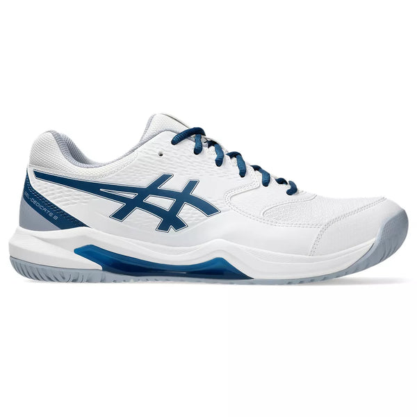 Men's Gel-Dedicate 8 (2E) — White/Mako Blue