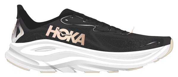 Women's Clifton 10 — Black/Rose Gold